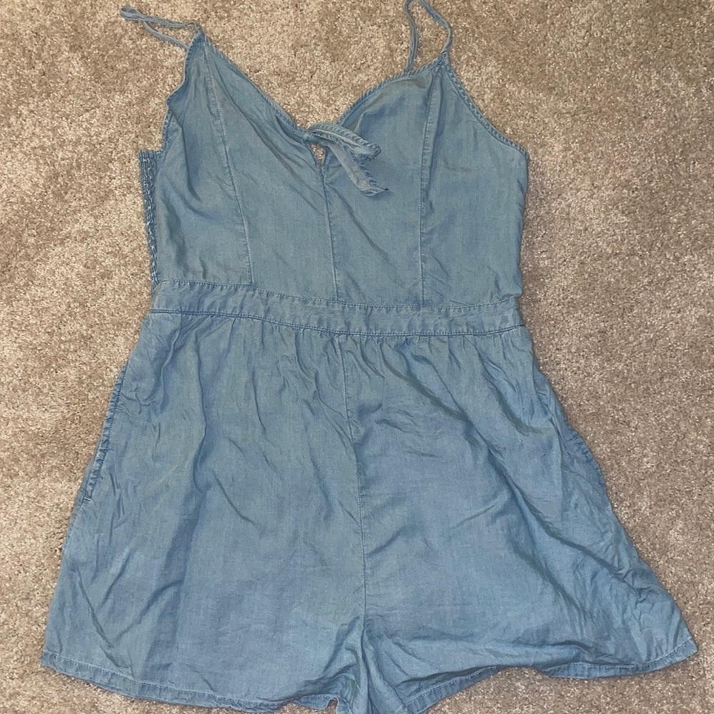 Aerie denim romper
